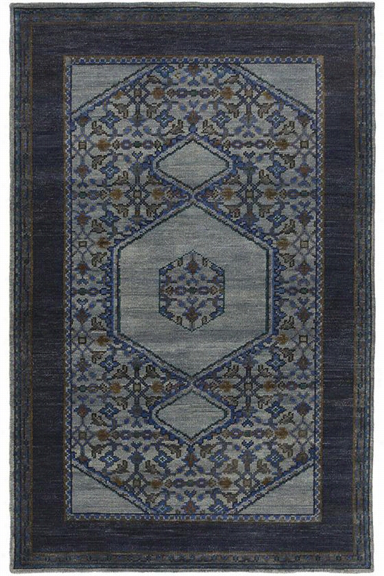 Oulad Area Rug - 3'6""x5'6"&qiot;, Navy Blue