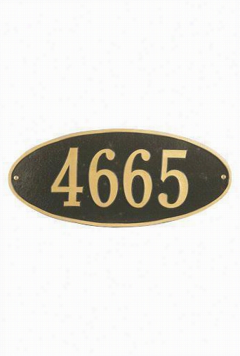 Oval One-line Petite Wall Address Plaquee - Petite/one Line, Copper