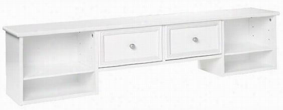 Oxford Two-drawer Desk Hutch - 56""w, White