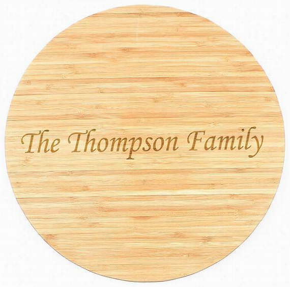 Personalized Bamboo Lazy Susan - Large, Personalzie