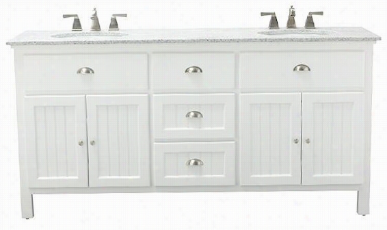 Ridgemore Double Bathrlom Vanity - 35""hx71"&quotw;x22""d, White