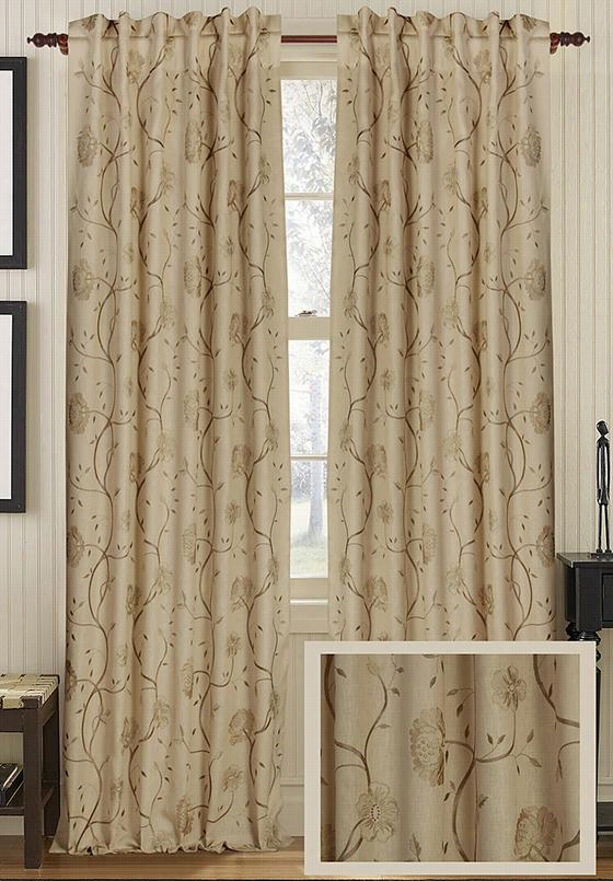 Royalty Shwer Curtain Panel - 108"&quuot;hx50""w, Beige