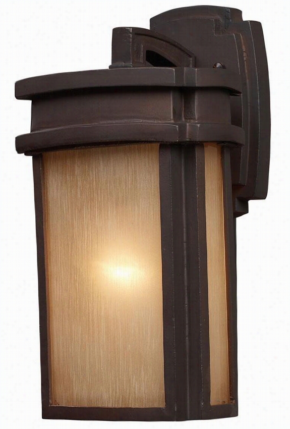 Saguaro 13""h All-weather Outdoor Patio Sconce - 1-light/13""h, Bronze