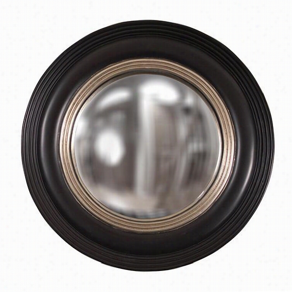 Salman Wall Mirror - 14""diameterx2""d, Black