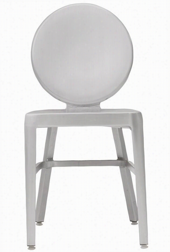 Samantha 33""h Side Chair - 33""x20&q Uo&tquot;x16"&uqot;, Brush Aluminumm