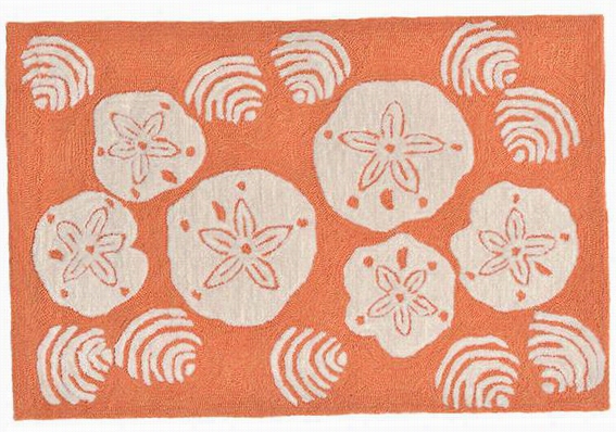 Seashore All-weather Odooro Patio Rug - 20&""x30"", Coral