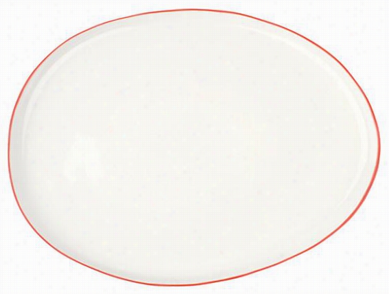 Simplicity Oval Platter - 10"" Platter, Red