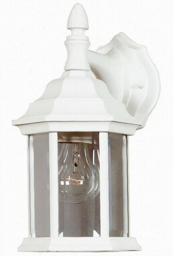 Mean Tax Fit All-weather Exterior Patio Wall Lantern - 1light, White