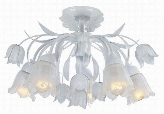 Southport Semi-flush Mount - 5-light, Wet White