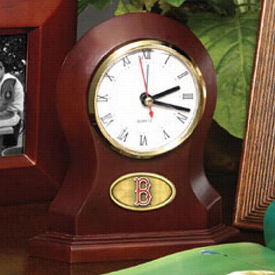 Sports Team Desk Clock - 6.65""hx6""wx2.25, Red