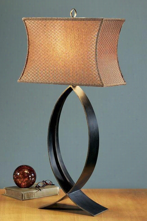 Formation Pisces Table Lamp - Cinnamon Shade, Steel Gray