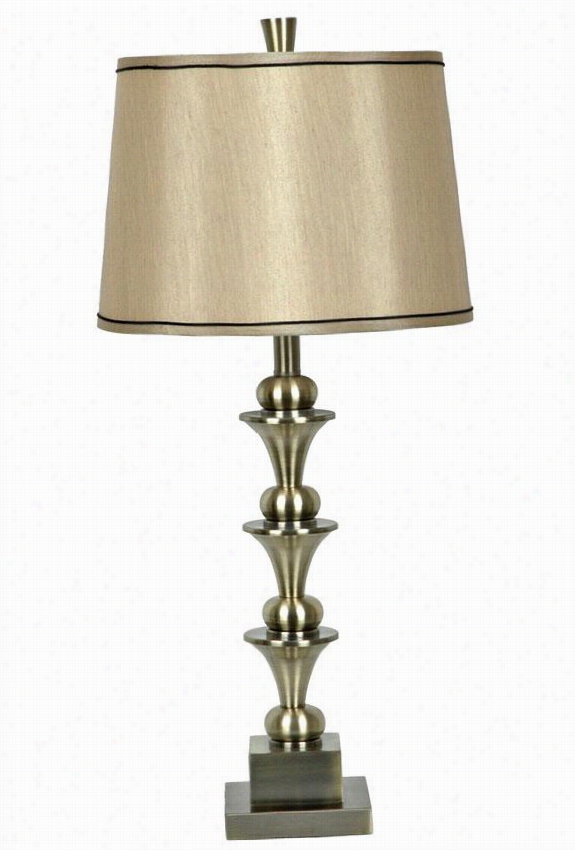 Taryn Table Lamp -  30.5h X 14""round Drum Shade, Brass Brass