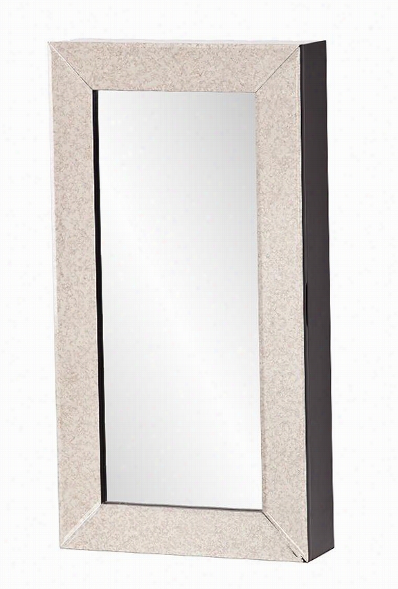 Teague Wall Jewelry Mirror - 32""hx17""wx5""d, Black