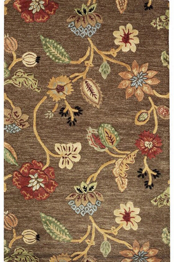 The Portico Rug - 5'9"" Round, Brown