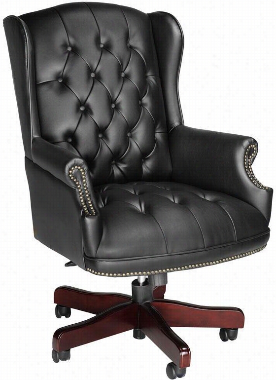Traditional Office Chair - Mhgny Woodf Nsh,bllack