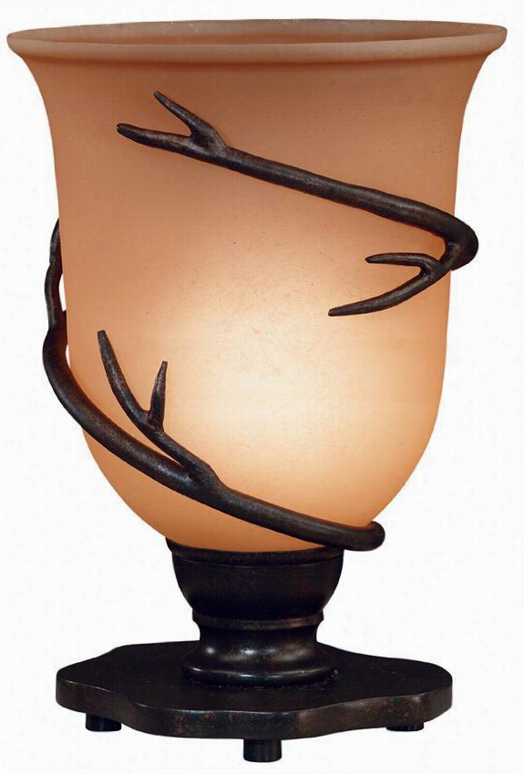 Twiigs Tablle Torchiere Lamp - 10&uot;"h, Bronze