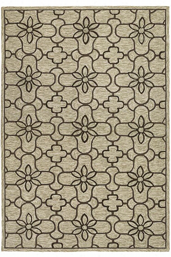 Zuzu Area Rug - 8'x11' ,sand/chocolate