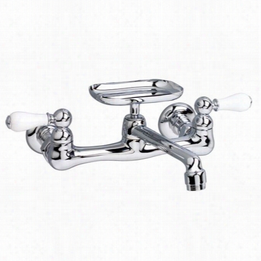 Ameican Standard 7295 H Eritage Wall Mount Kitchen Fauce With Soap Dish Chrome