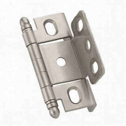 Amerock Pk3175tb-g10 Satin Nickel Inset Full Wrap Hinge With Ball Tips