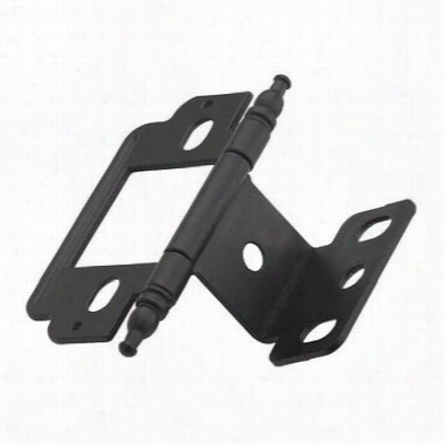 Aemrock Pk3180tm-fb Matt E Black Inset Partial Wrap Hinge With Minarets