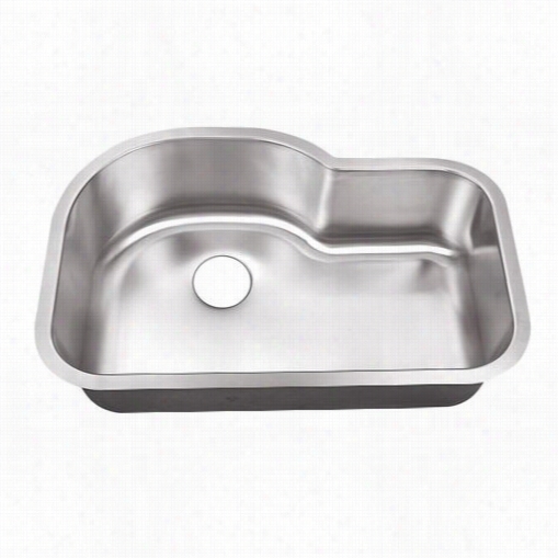 Belle Foert Bfsb3121 Ndermount Stainlesd Armor 31-1/2"" X 21-1/8"&" X &9quot;"  No Hole Ssingle Bowl Kitchen Sink In Satin Brush