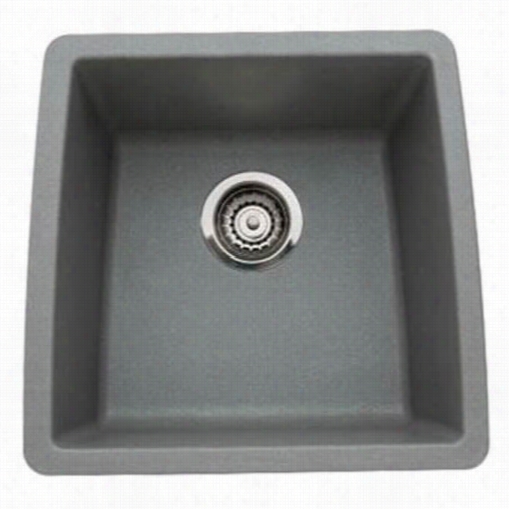 Blanco 440082 Performa Metallic Gray Single Bowl Silgranit Undermount Kitchen Sink