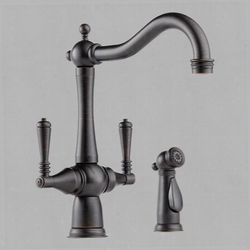 Brizo 6136lf-rb Tresa Two Handle Kitchen Faucet With Spary In Venetian Bronze