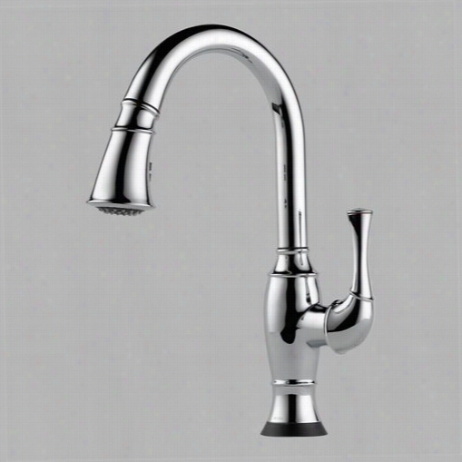 Brizo 64003lf-pc Talo Single Handle Pul Down Kitchen Faucet With Smattouch Technology In Chro Me