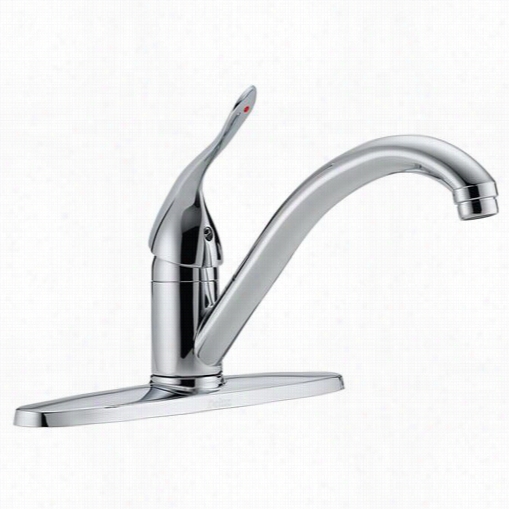 Delta 100lf_hdf 21-3/4"" Single Handle Kitchen Faucet With Diamond Seal Technology In Chrome