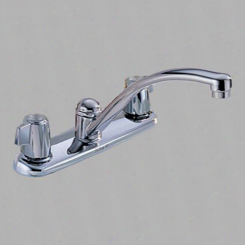 Delta 2100lf Classic Two Handle Kitchen Faucet In Chrome