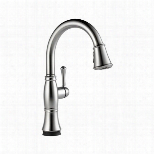 Delta 9197t-ar-dst Cassidy Single Handle Pull Down Kitchen Faucet With Touch2o Technoloy In Arctic Stainless