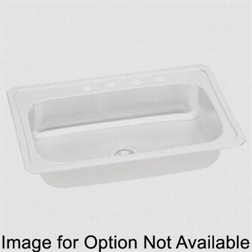 Elkay Crs 3322mr2 Celebrity 33"" Top Mount Singpe Bowl 2 Holestainless Steel Sink