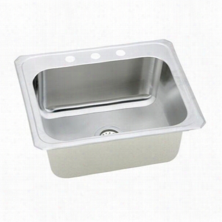 Elkay Dcr2522100 Celebrity 25"" Top Mount Single Bowl Stajnless Steel Sink