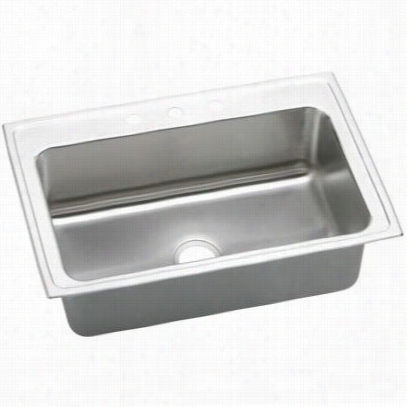 Ekay Dlrsq332210  Ourmet Lustertone 33"" X 22"" X 10-1/8&quoot;" Single Bowl Top Mount Sink With Quik-clip Mounting System