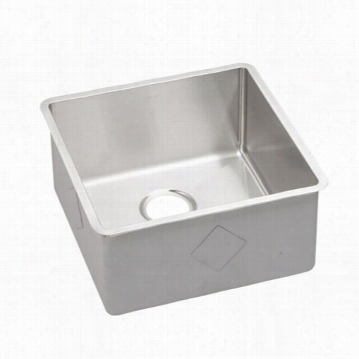 Elkay Ectru17179 Crosstown 17"&qq Uot; Single Bowl Undermount Kitchen Sink In Polushed Satin