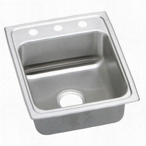 Elkay Lrad152250 Gourmet 18  Gauge Stainless Steel 15"" X 22"&quott; X 5quot;&qu Ot; Single Bowl Top Mount Sink