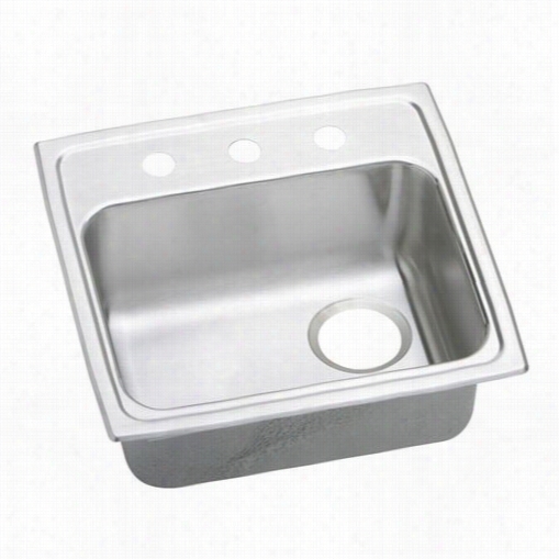 Elkay Lrad11985r5 Gourmet Single Basin Drop In Kitcen Sink With 5-1/2""d And Off-centered Right Drain Opening