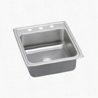 Eloay Lrad2025250 Lustertone 5-1/ 2"" Top Mount Single Bowl Stainless Steel Sin