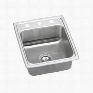 Elkay Lradq1522550 Lustertonne 22&q Uot;" Head Mount Single  Bowl Stainess Steel Sink