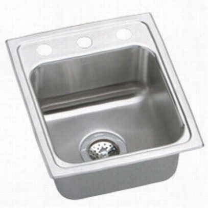 Elkay Mlr1517 Gourmet 18 Gauge 15&qu Ot;" X 17_1/2&quo T;" ;x 7-s/8"&uqot; Singleb Owl Kitchen Sink