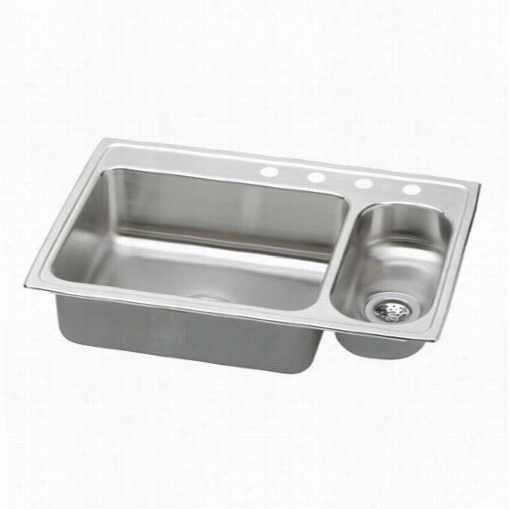 Elkay Psmr4322r Pacemwker Double Bowl Sink Small Bowl On Right