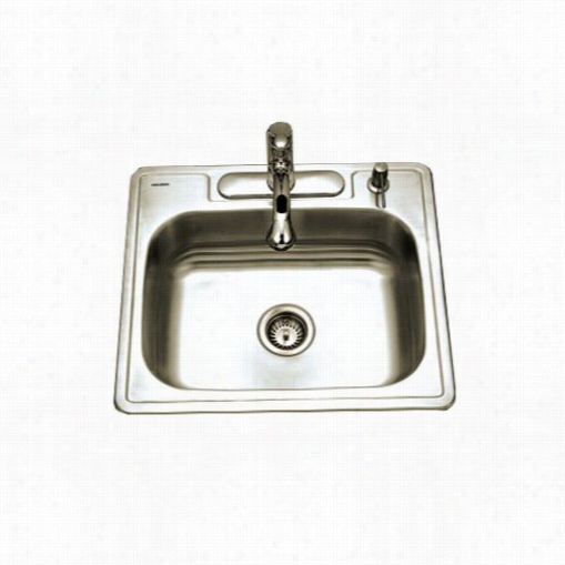 Houzer A2522-65bs4-1 Ttopmount Single Bowl Kitchen Sink-single Box Collection (4 Holes)