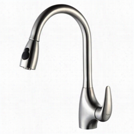 Kraus Kpf-2170  Single Le Ver Stainless Steel Pull Out Kitchen Mixer