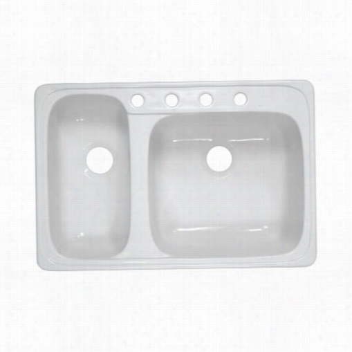 Lynos Industries Dks Soprano Double High-low Basin Acrylic Kitchen Sink