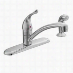 Moen 743 0chateau Single Lever Handle Kitchen Faucet With Mat Ching Finish Protege Sside Spray