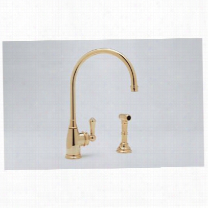 Rohl U.4702-2 Perrin And Rowe Lead Fere Compliant Single Lever Sin Gle Hole Kitchen Mixer With Sidespray