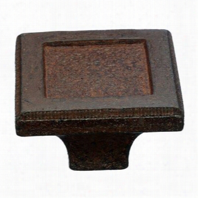 Top Knobs M1821-tr Britanjia  2""w Square Inset Knob In Faithful  Rust