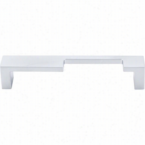 Top Knobs  Tk259alu Modern Metro 5"" Cc Notched Handle Pull B In Aluminum