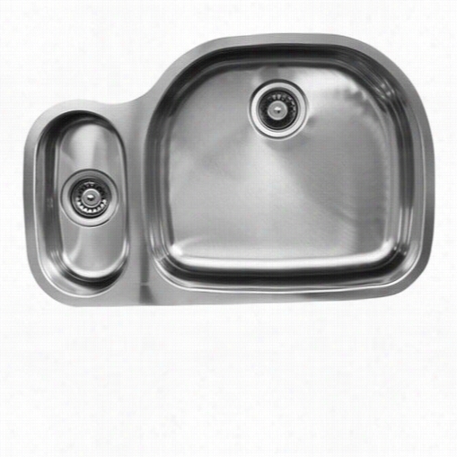 Ukinox D537.o8.20.10r 31"" X 16"" X 10"" 80/20 Double Basin Stainles Steel Undermount Kitchen Sink