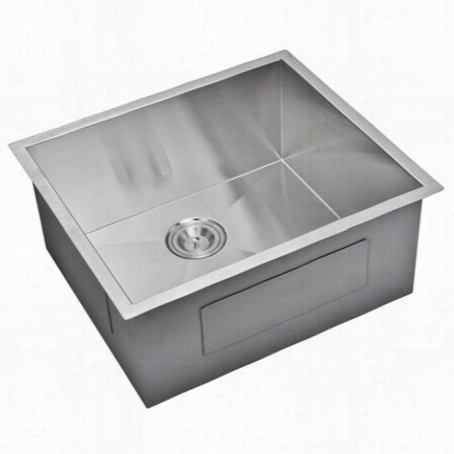 Water Creation Ss-us-2320a 23"" X 20"" Zero Radius Single  Bowl Stainless Steel Hand Made Undermount Kitchen Sink